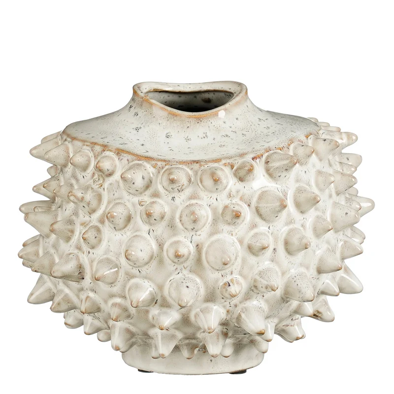 Spike vaas wit - h19xd24,5cm