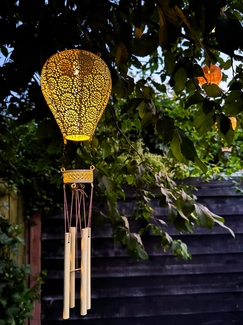 Solar ballon metaal geel steady 2 assortie 13cm x 56cm