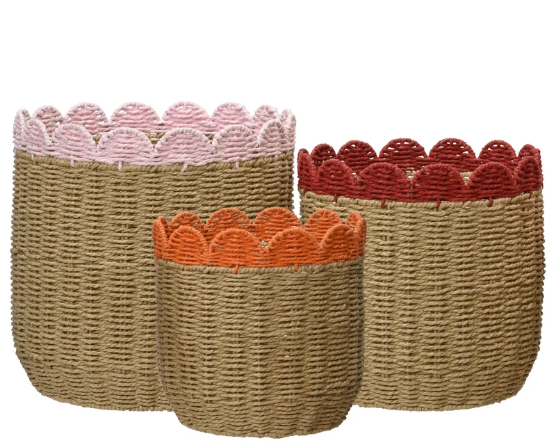Set a 3 Mand papiertouw kleuren/multi 38cm x 38cm