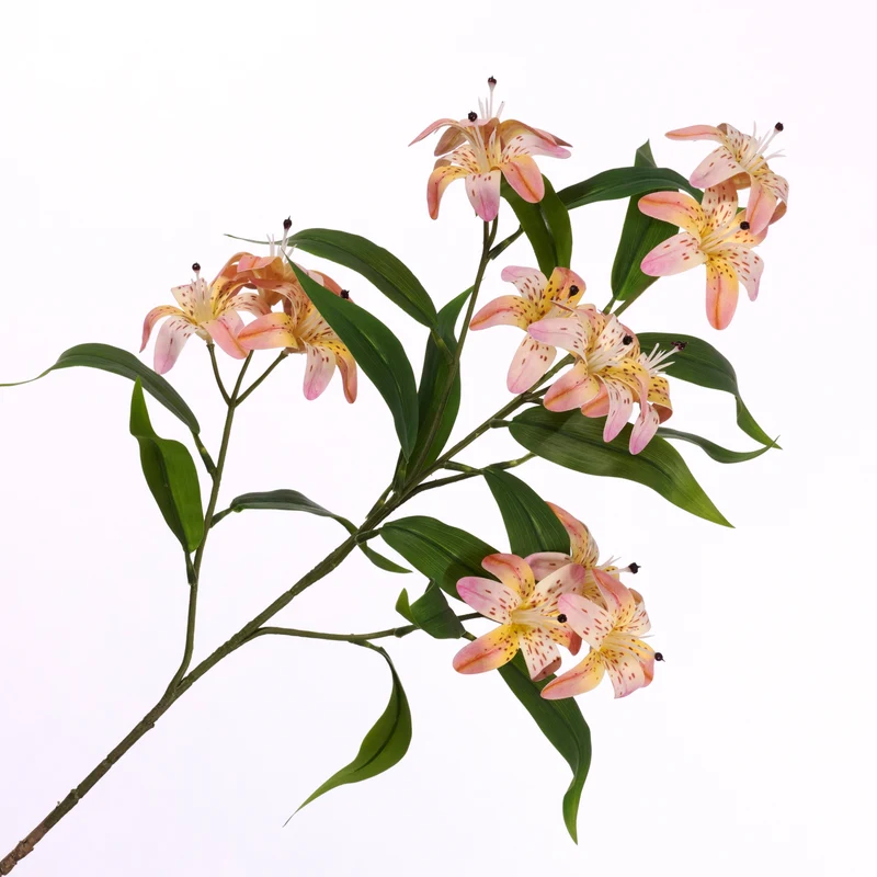 Lilium Spray Pink Yellow 78cm