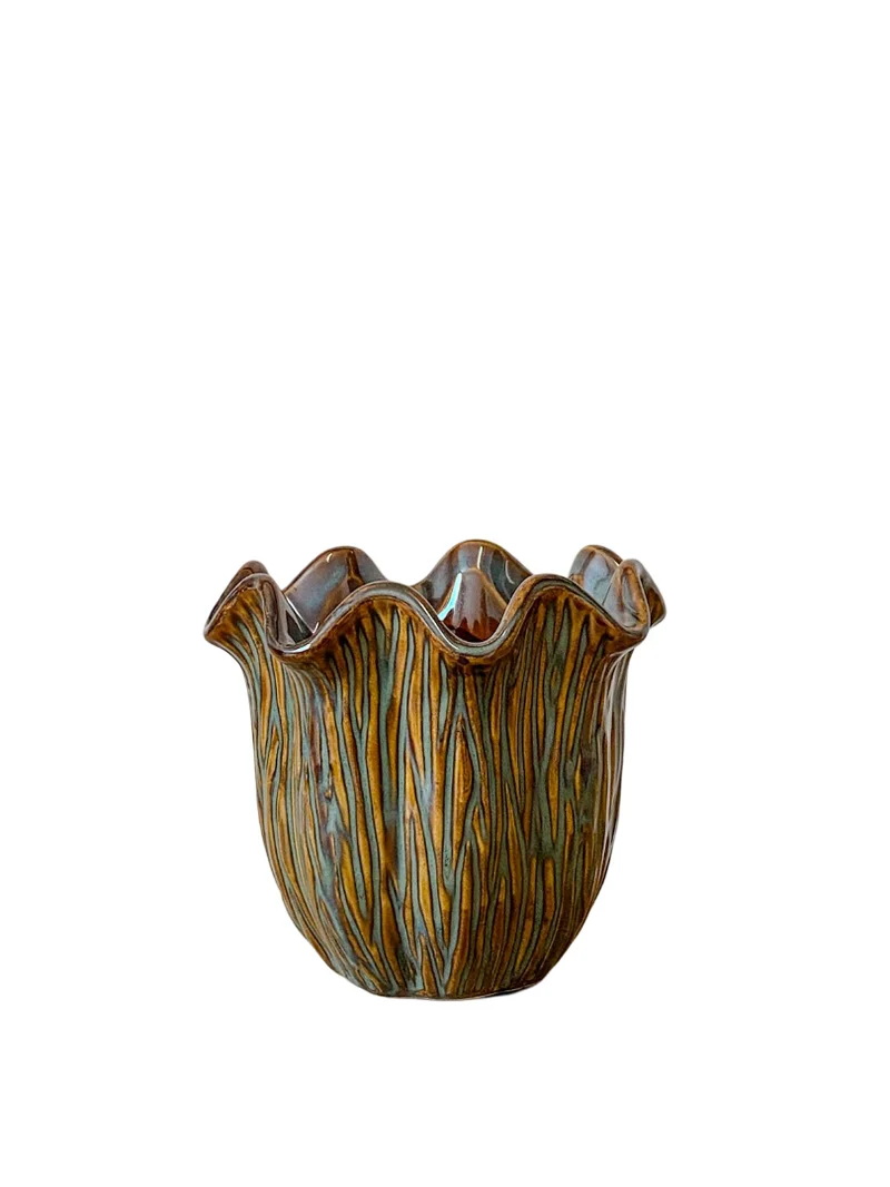 Pot ''Loire'' Keramiek D12 H10,5cm Dark Green