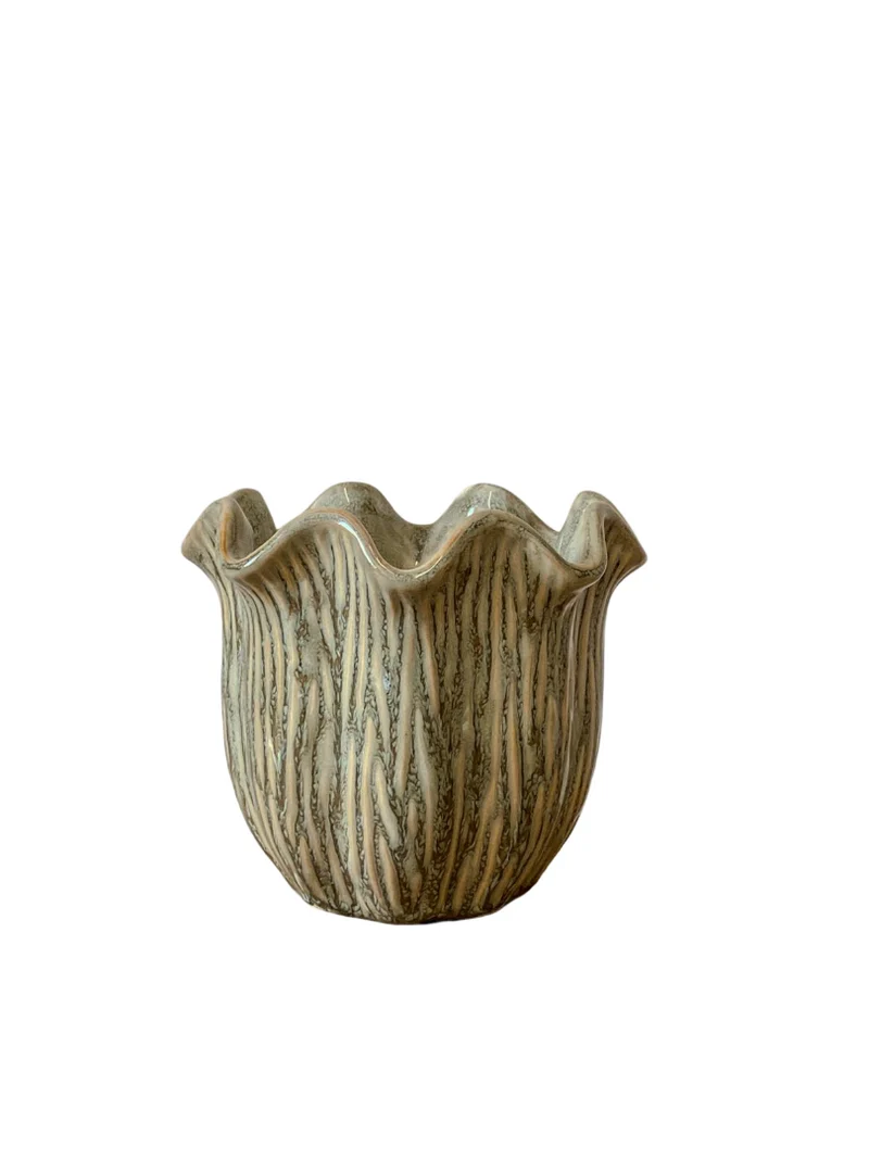Pot ''Loire'' Keramiek D14 H12cm Bean Green