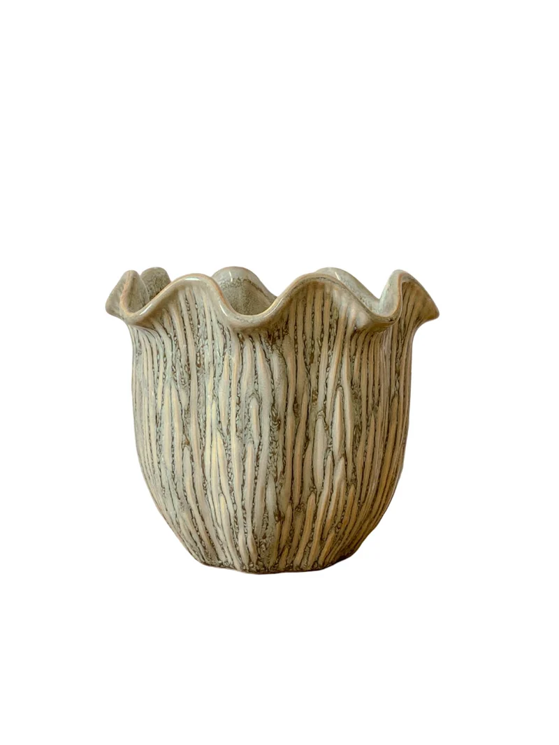 Pot ''Loire'' Keramiek D16,5 H14cm Bean Green