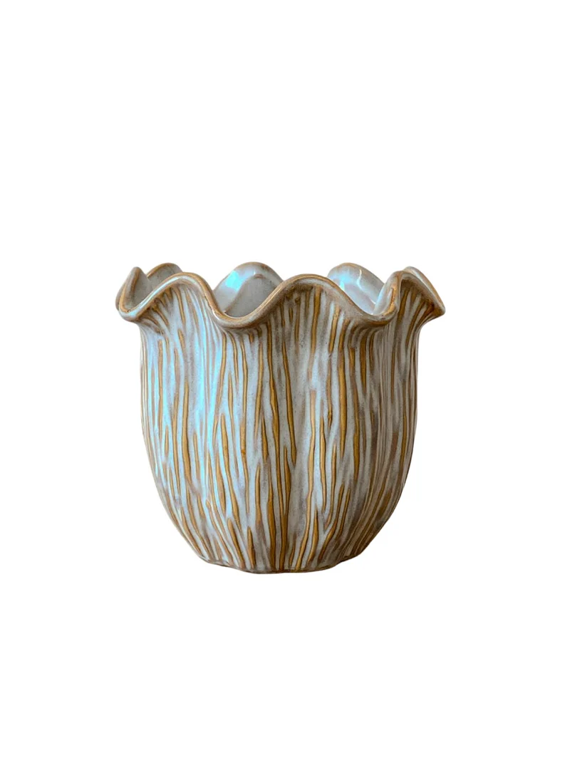 Pot ''Loire'' Keramiek D16,5 H14cm Off-White