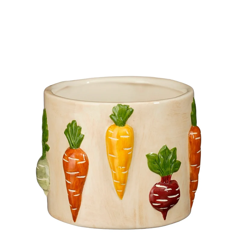 Pot wortel wit - h11xd14cm
