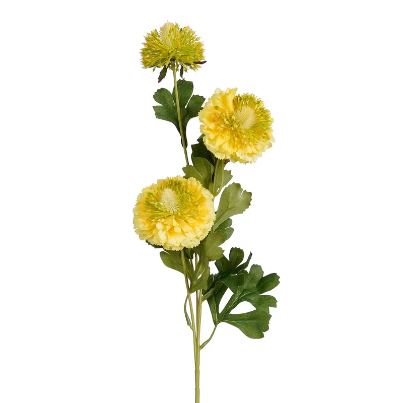 Pom pon geel real touch - l77cm