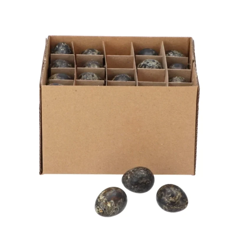 Kwartel eieren zwart 3 cm 60 stuks
