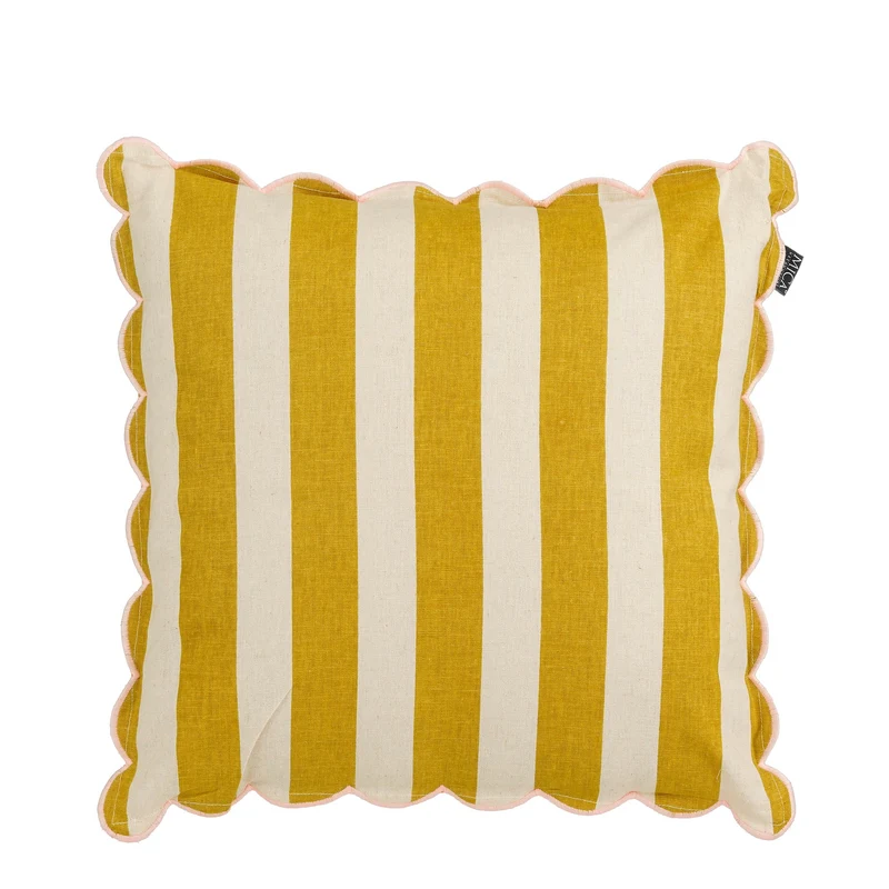 Kussen streep oker - l45xb45xh10cm