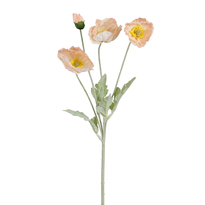 Klaproos perzik Real Touch - l61cm