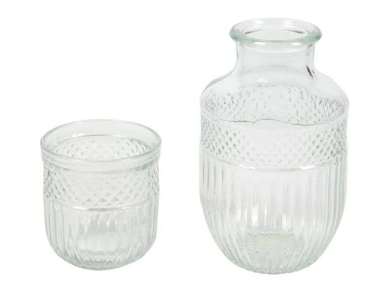 Karaf m/glas 0,5L "Lines" helder