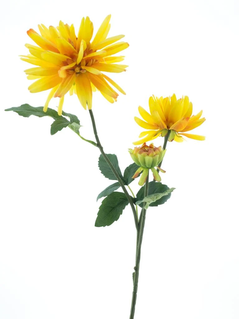 Dahlia spray New York yellow 76cm