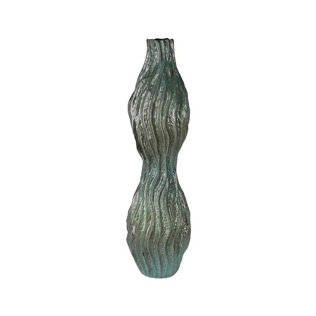 Vaas Daan Aardewerk 21,5x21x76cm Zeegroen