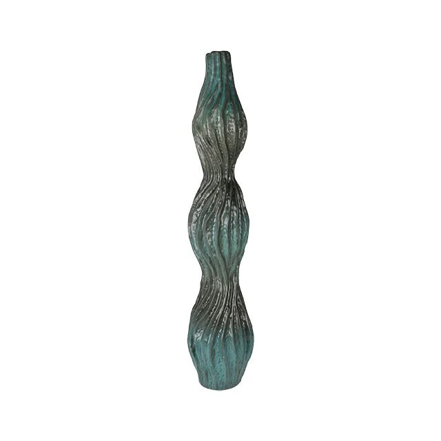 Vaas Daan Aardewerk 19,5x19x93,5cm Zeegroen