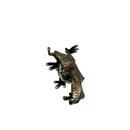 Kikker onder blad 15cm polyester