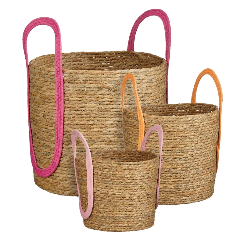 Dallas mand roze set van 3 - h34xd36cm