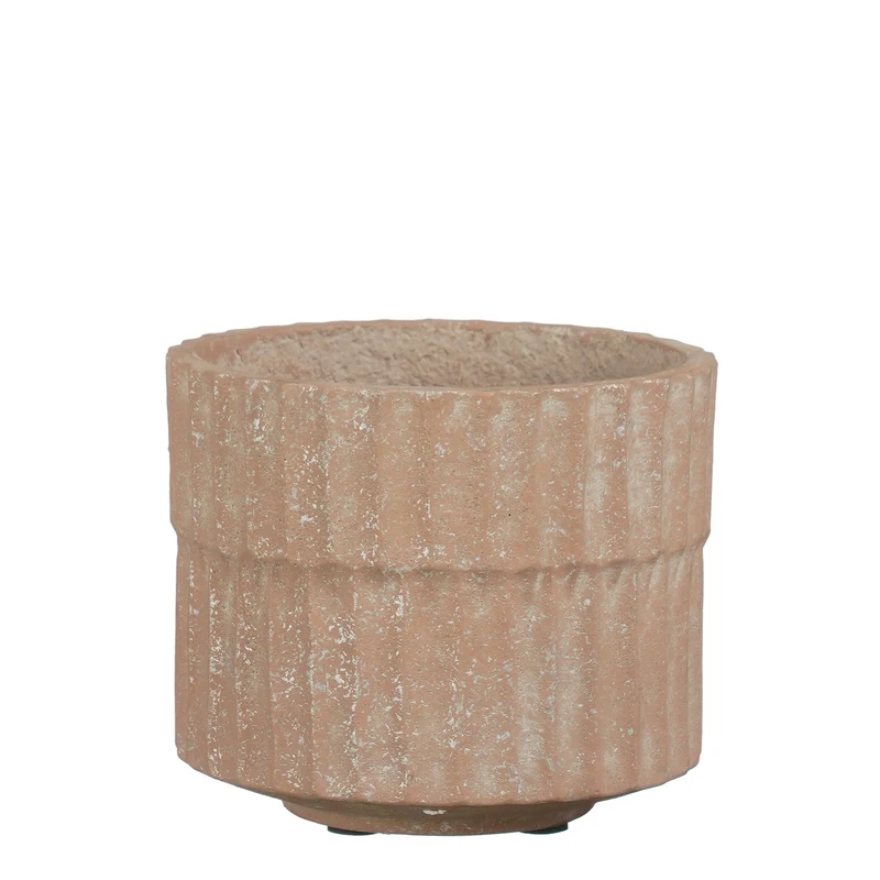 Apiro pot rond roze - h12,5xd15,5cm