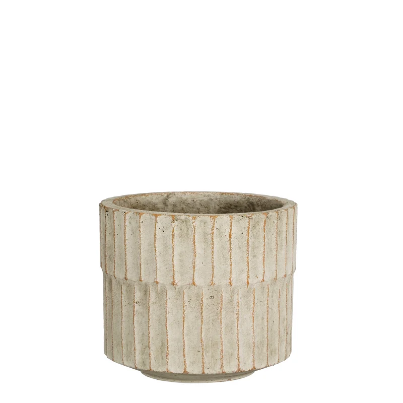 Apiro pot rond off white - h15xd17,5cm