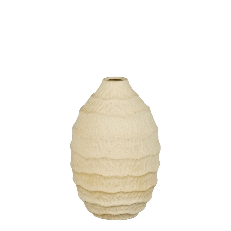 Agosta vaas beige - h28xd18cm