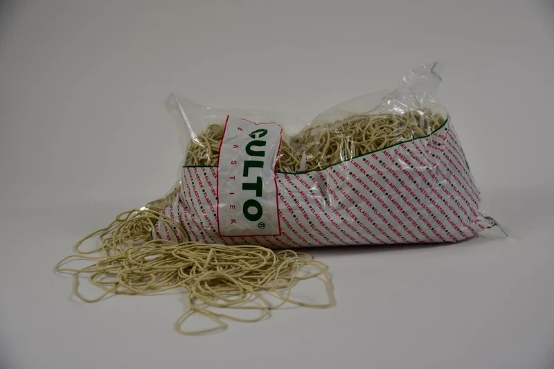 Zak elastieken 60x1.5mm wit 1kg
