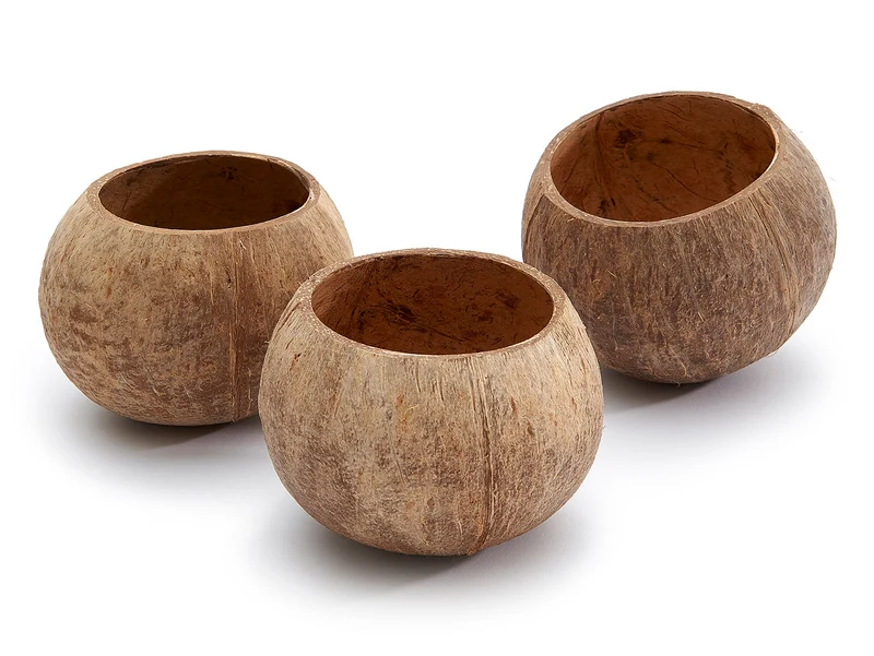 Coco cup brushed ±11cm - 5 stuks