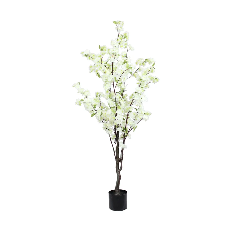 Tree peach blossom artificial 70x60x145cm White