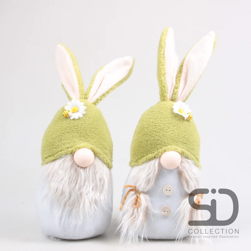PAASHAAS KABOUTER PLUCHE GOOF 2 ASSORTIE 15X13X40 CM GROEN