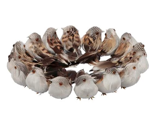 tube 16 birds/wire brown 9 cm