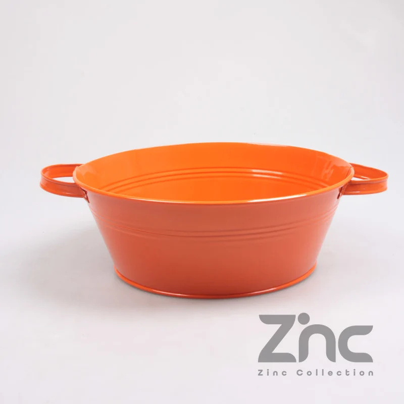 ZINK TEIL 2.5L M/OREN D24.5 H10 B20 CM ORANJE