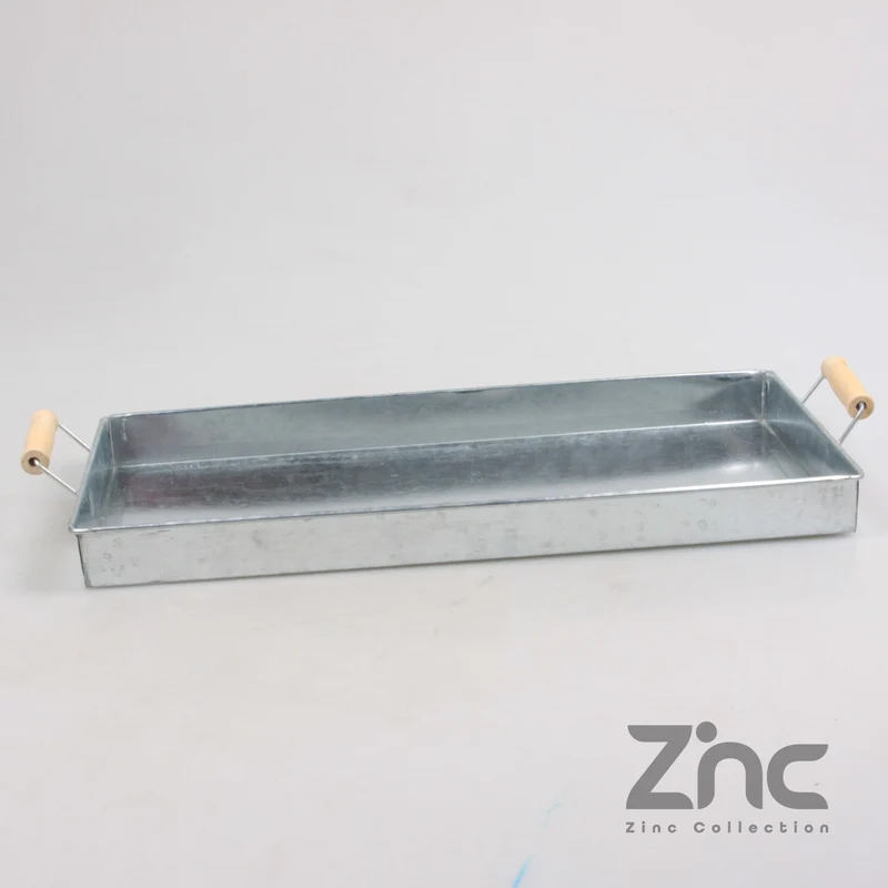 ZINK SCHAAL RECHTHOEKIG 20X40 CM