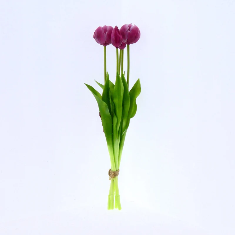 Real Touch Tulip 'Peony' bundle x5 L43cm purple