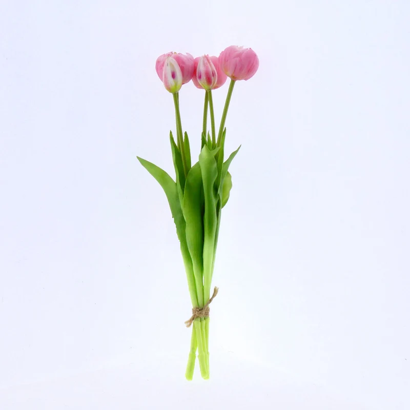 Real Touch Tulip 'Peony' bundle x5 L43cm l.pink
