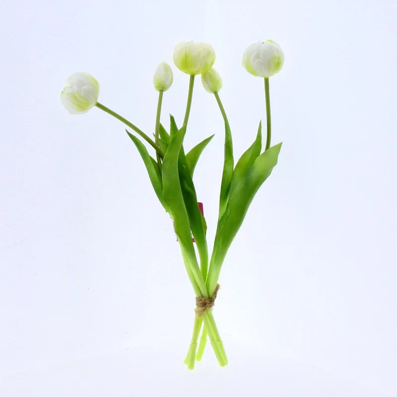 Real Touch Tulip 'Peony' bundle x5 L43cm white