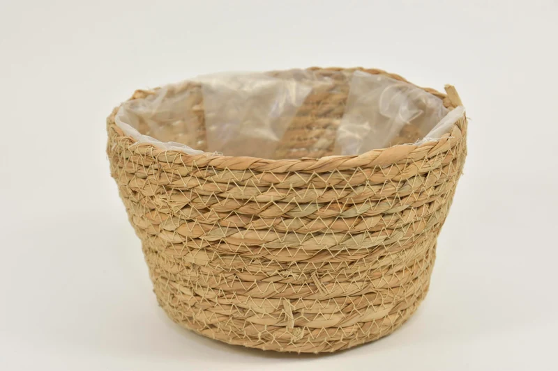 Mand laag zeegras rond D20 H12cm naturel