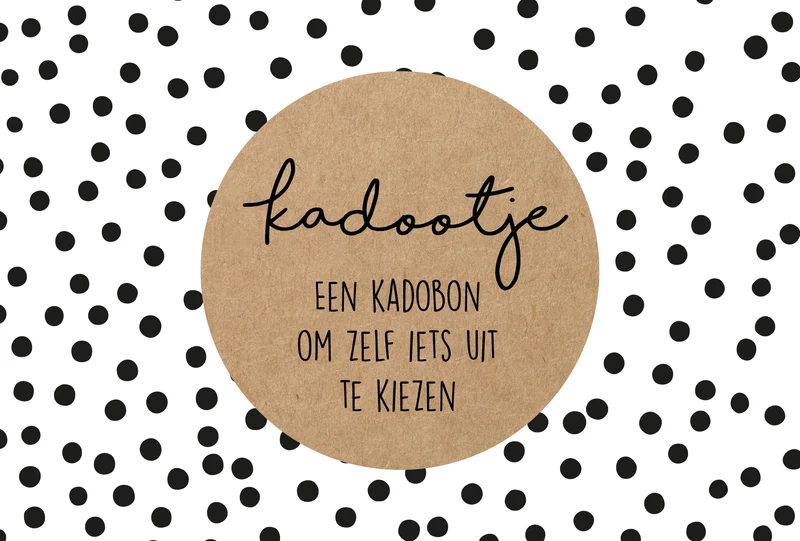 Pak a 25 kadobonnen ''om zelf iets uit te kiezen'' rechthoek