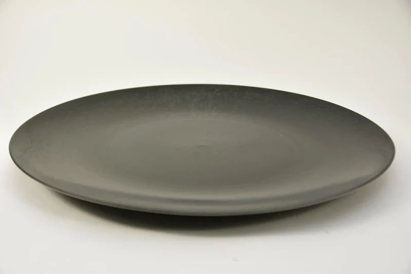 Plat bord rond grijs D40 H2cm
