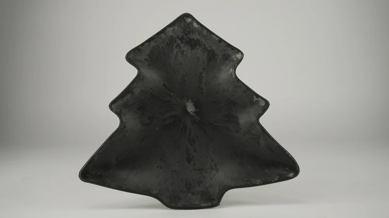 Tray kerstboom grijs 21x19x2cm