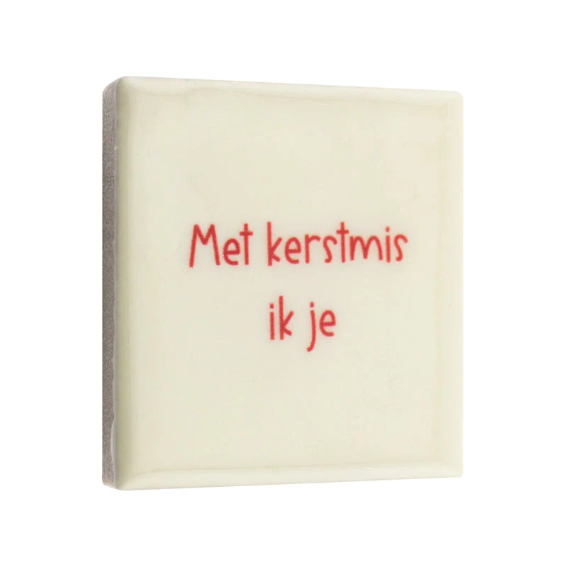 Magneettegeltje 5x5cm met kerstmis ik je