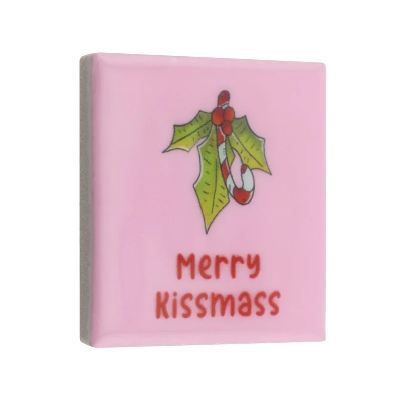 Magneettegeltje 5x5cm merry kissmas