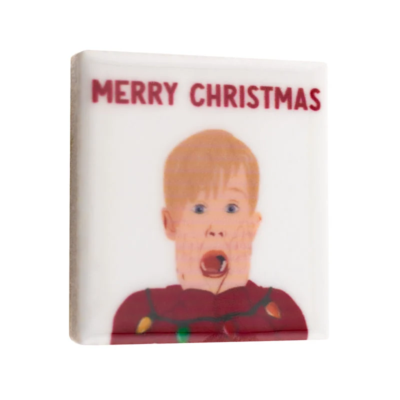 Magneettegeltje 5x5cm merry christmas home alone