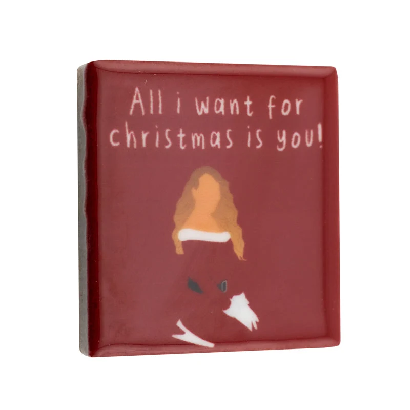 Magneettegeltje 5x5cm all I want Mariah