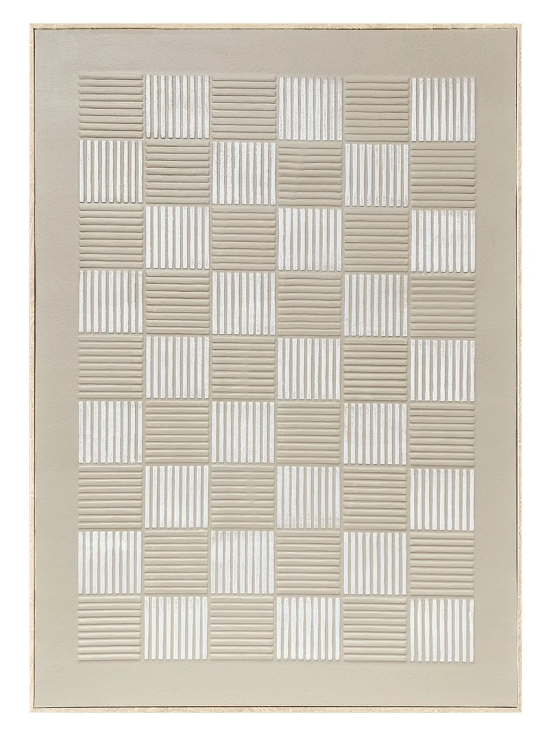 Schilderij squares beige 60x80cm