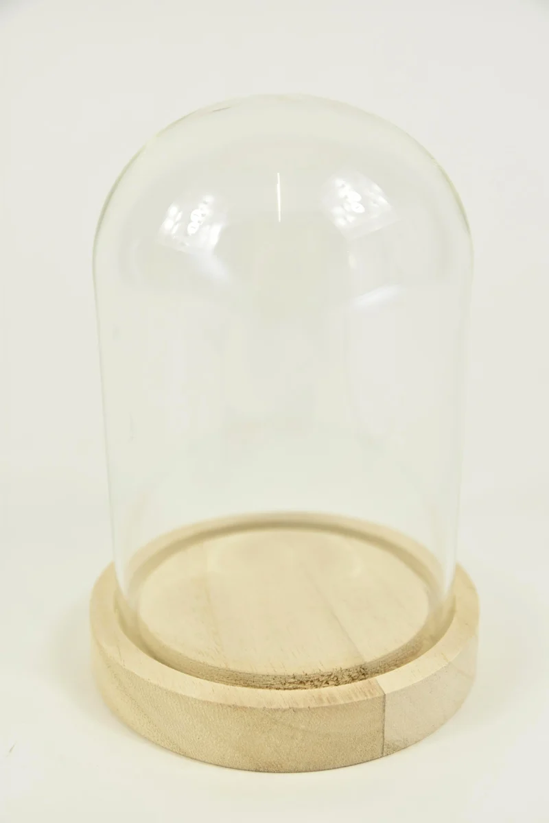Stolp met houten voet Ø12 hoogte 16 cm