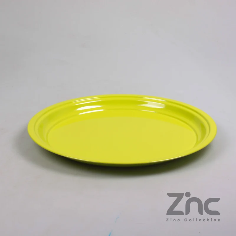 ZINK ONDERBORD ROND M 40X2.5 CM GROEN