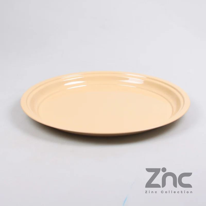 ZINK ONDERBORD ROND M 40X2.5 CM CAMEL