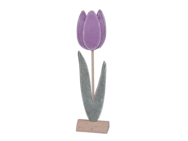 pb. 2 felt tulips/standing lilac 8x4.5x30.5 cm