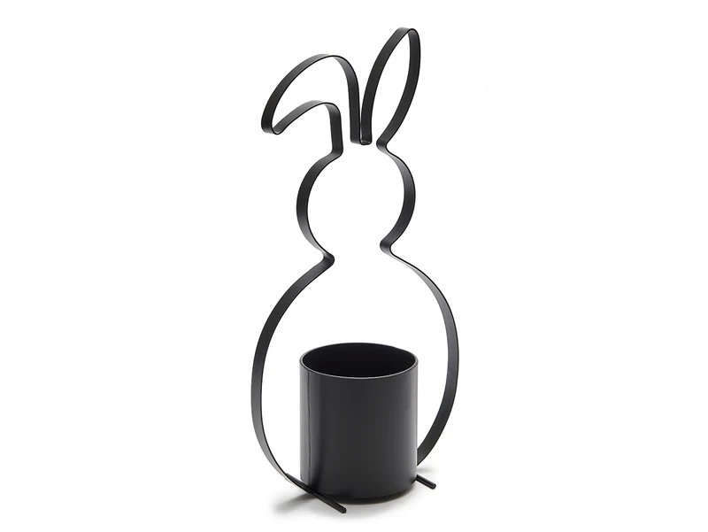 Metal bunny planter Ø12x48cm