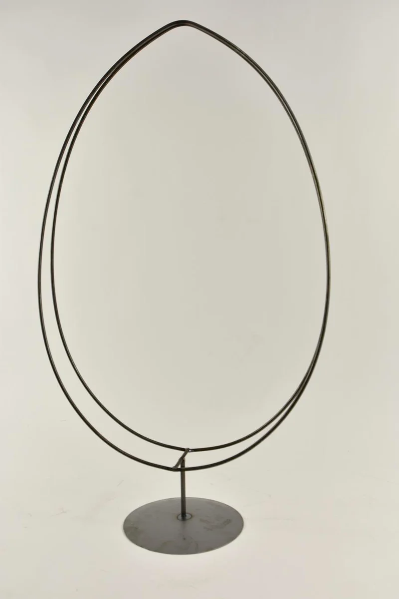 Dubbel ei op poot metaal 32x7,5x67cm