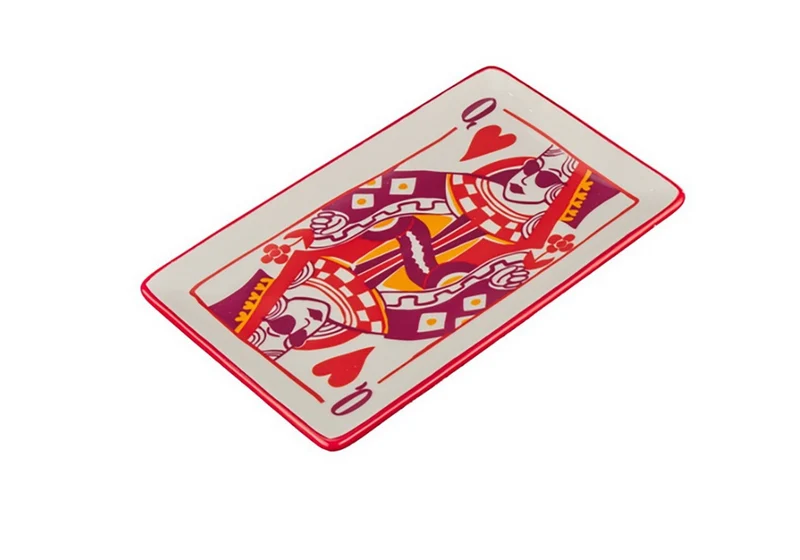Sieradenschaaltje Queen of hearts keramiek 22x13x2cm