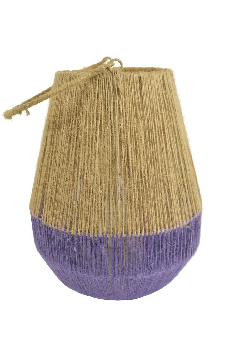 Jute Lantaarn Piety Paars/Naturel D26 H32/49cm