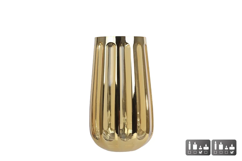 Windlicht "Airen" S goud glas 6,5x4x14,5cm